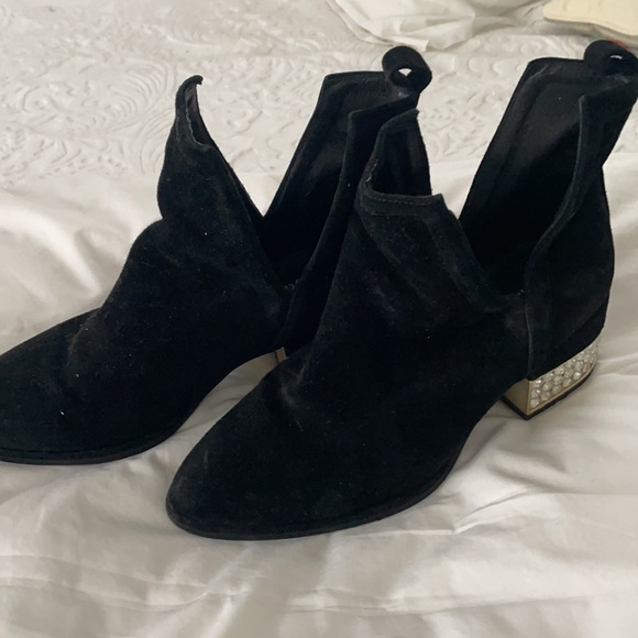 Jeffrey Campbell jeweled suede black bootie - Picture 2 of 5